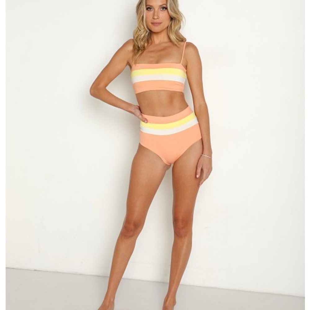 L*Space Peach and Yellow Bikini Set